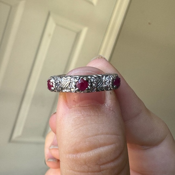 Judith Ripka ruby ring, size 8 - Picture 2 of 5